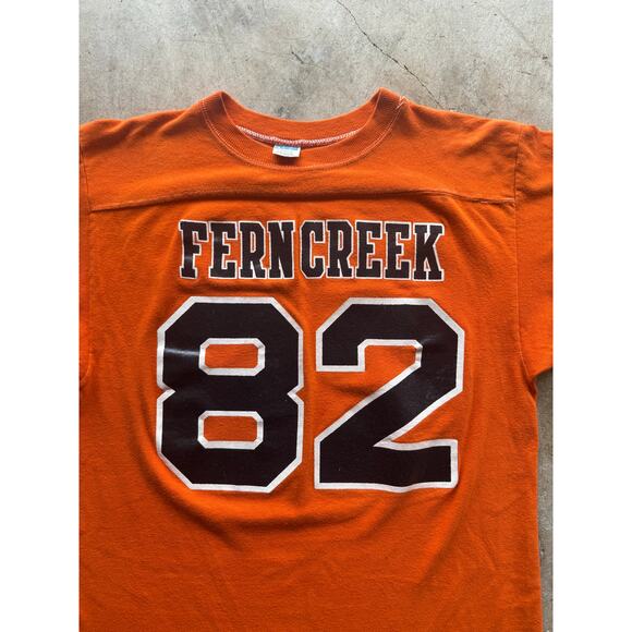 Vintage 70s/80s Champion Blue Bar Ferncreek 82 Orange Tee Size Medium - Picture 4 of 8